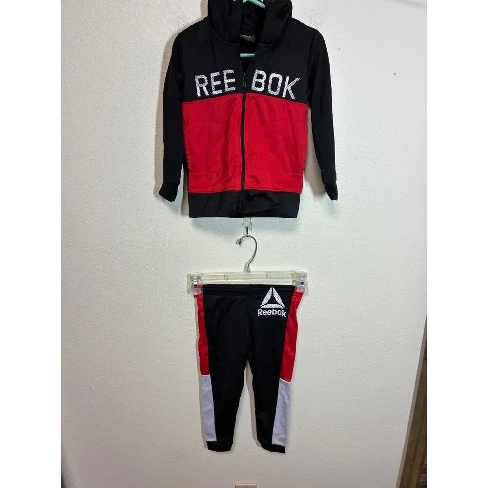 Reebok Track Suit Sweatshirt Hoodie Athletic Activewear Toddler Boys Size 3T BD1
